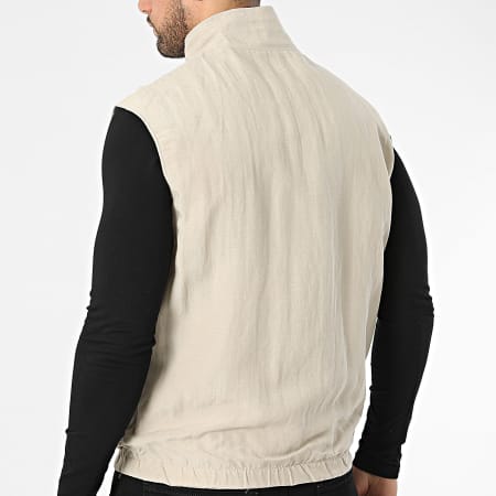 Frilivin - Veste Zippée Sans Manches Réversible R68 Beige