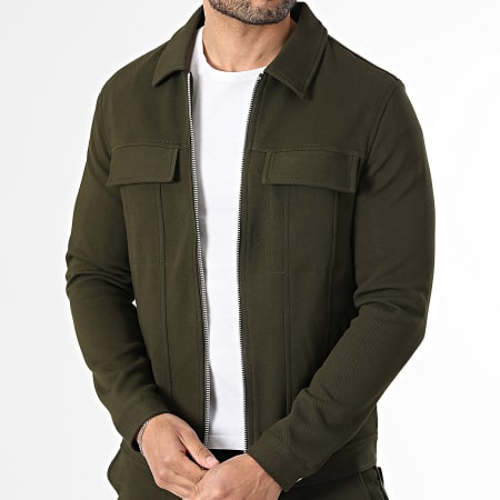 Frilivin - Ensemble Veste Zippée Et Pantalon D81 Vert Kaki