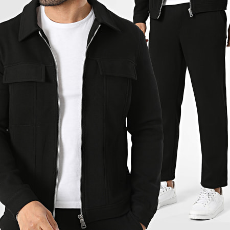 Frilivin - Ensemble Veste Zippée Et Pantalon D81 Noir