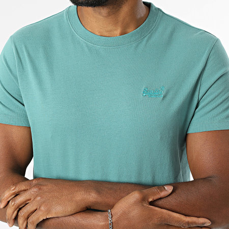 Superdry - Camiseta Essential Logo Bordado M1011245A Verde