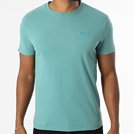 Superdry - Camiseta Essential Logo Bordado M1011245A Verde