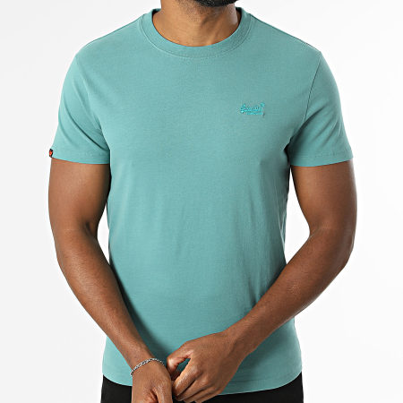Superdry - Camiseta Essential Logo Bordado M1011245A Verde