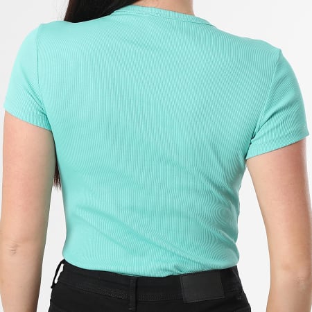 Tommy Jeans - Tee Shirt Slim Femme Essential 7383 Turquoise