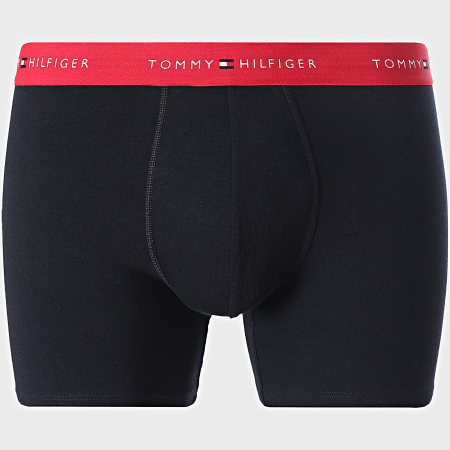 Tommy Hilfiger - Lot De 3 Boxers 3874 Bleu Marine Blanc Rouge