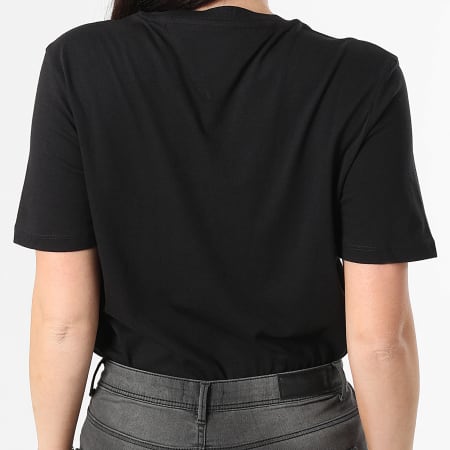 Tommy Jeans - Tee Shirt Relaxed Fit Femme Color Linear 2784 Noir