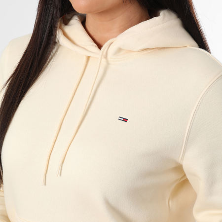 Tommy Jeans - Sweat Capuche Regular Femme Flag 9958 Jaune Clair