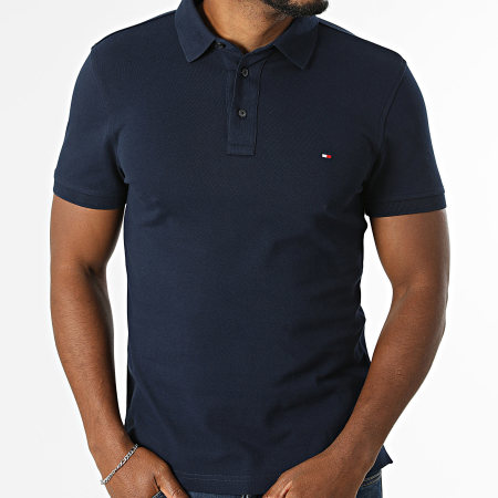 Tommy Hilfiger - Polo Manches Courtes Slim 1985 7771 Bleu Marine