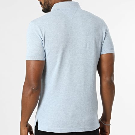 Tommy Hilfiger - Polo Manches Courtes Slim 1985 7771 Bleu Clair Chiné