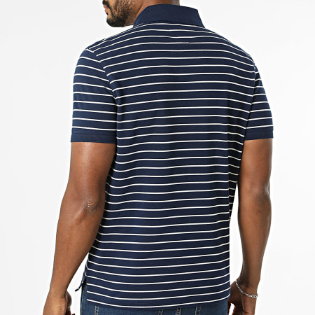 Tommy Hilfiger - Polo Manches Courtes Regular Fit 1985 7770 Bleu Marine Beige Clair