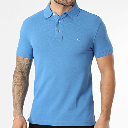 Tommy Hilfiger - Polo Manches Courtes Slim 1985 7771 Bleu Roi