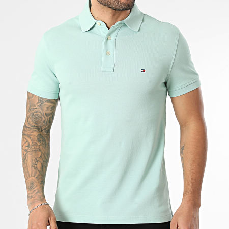 Tommy Hilfiger - Polo Manches Courtes Slim 1985 7771 Vert Clair