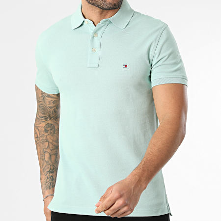 Tommy Hilfiger - Polo Manches Courtes Slim 1985 7771 Vert Clair