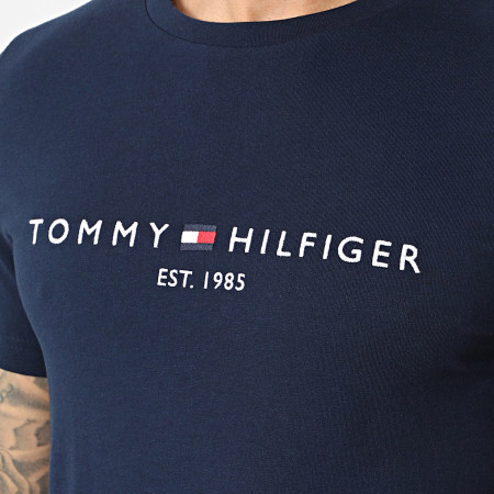 Tommy Hilfiger - Tee Shirt Slim Logo 1797 Bleu Marine