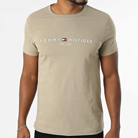 Tommy Hilfiger - Tee Shirt Slim Logo 1797 Taupe