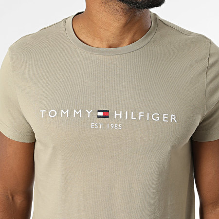 Tommy Hilfiger - Tee Shirt Slim Logo 1797 Taupe