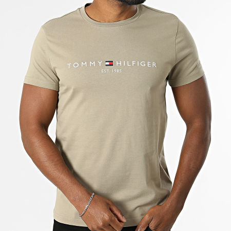 Tommy Hilfiger - Tee Shirt Slim Logo 1797 Taupe