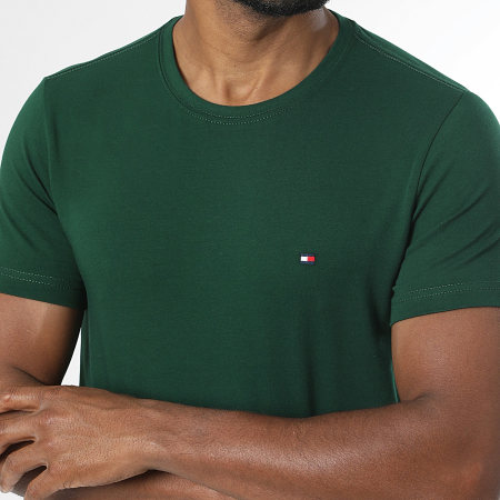 Tommy Hilfiger - Tee Shirt Slim Stretch 0800 Vert Foncé