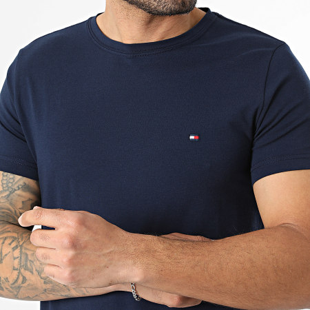Tommy Hilfiger - Tee Shirt Slim Stretch 0800 Bleu Marine