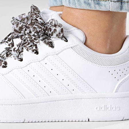 Adidas Sportswear - Baskets Femme Hoops Classic J KH8913 x SUPERLACED Lacets Léopard Beige