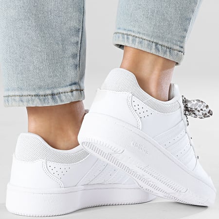 Adidas Sportswear - Baskets Femme Hoops Classic J KH8913 x SUPERLACED Lacets Léopard Beige