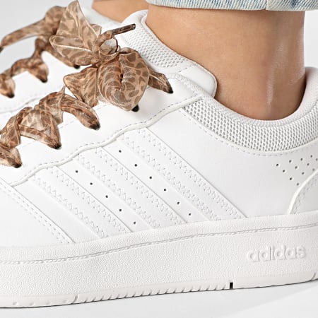 Adidas Performance - Zapatillas Mujer Hoops Classic J KH8913 x SUPERLACED Cordones Leopardo Amarillo