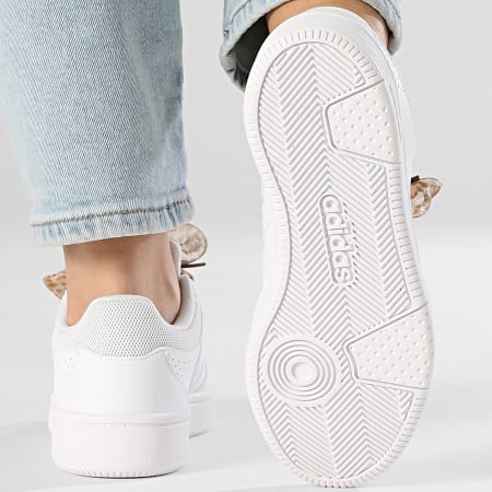 Adidas Performance - Zapatillas Mujer Hoops Classic J KH8913 x SUPERLACED Cordones Leopardo Amarillo