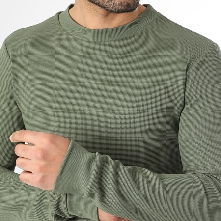LBO - Pack of 2 Sweaters Crew Neck Waffle 3922 3927 Black Khaki Green
