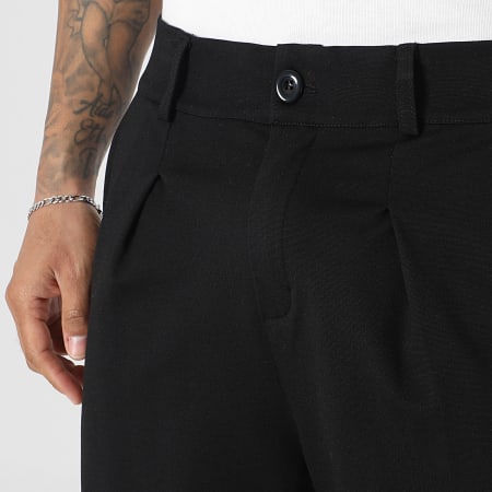 LBO - Lot De 2 Pantalons Habillés Larges A Plis 2379 2368 Noir Bleu Marine