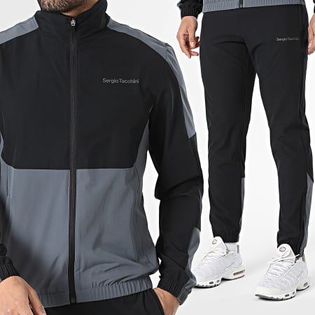 Sergio Tacchini - Ensemble De Survetement Arcata 41452 Noir Gris Anthracite
