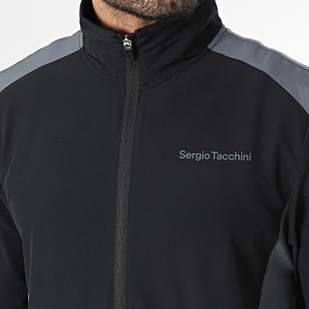 Sergio Tacchini - Ensemble De Survetement Arcata 41452 Noir Gris Anthracite
