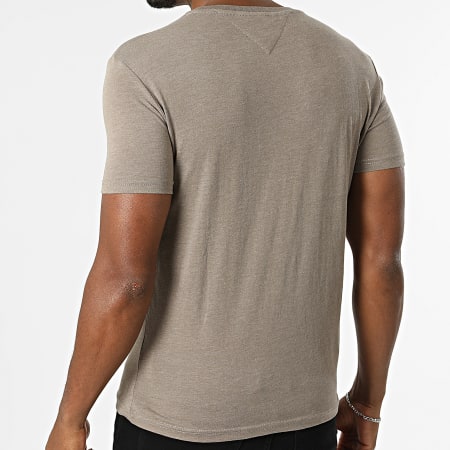 Tommy Jeans - Tee Shirt Slim Jaspe 0363 Taupe