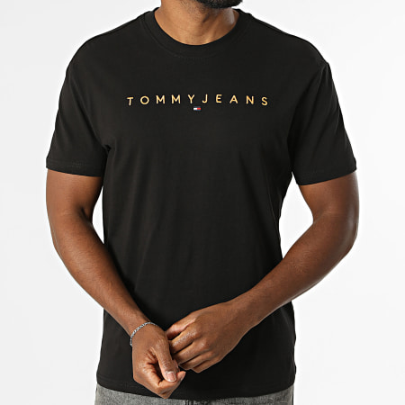Tommy Jeans - Tee Shirt Linear Logo 0744 Noir