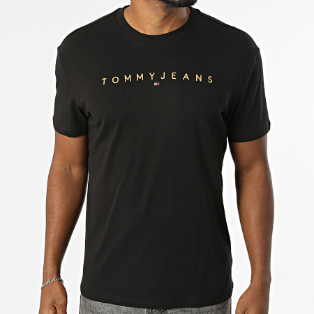 Tommy Jeans - Tee Shirt Linear Logo 0744 Noir