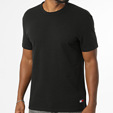Tommy Jeans - Tee Shirt Regular Fit Waffle 2529 Noir