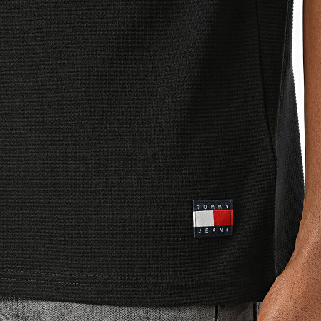 Tommy Jeans - Tee Shirt Regular Fit Waffle 2529 Noir
