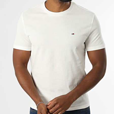Tommy Jeans - Lot De 2 Tee Shirts Jersey 0687 Beige Blanc