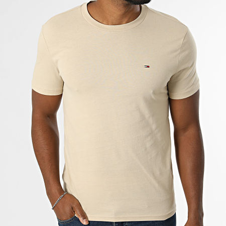 Tommy Jeans - Lot De 2 Tee Shirts Jersey 0687 Beige Blanc