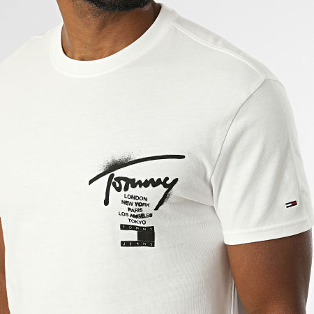 Tommy Jeans - Tee Shirt Regular Fit City Sign 2553 Beige Clair
