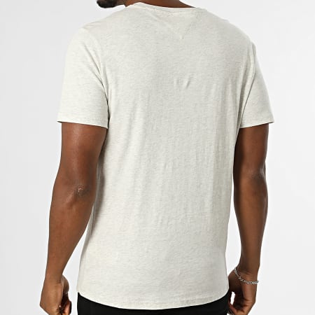 Tommy Jeans - Tee Shirt Slim Essential Flag 0740 Gris Chiné