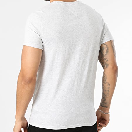Tommy Jeans - Tee Shirt Slim Jersey 4411 Gris Clair Chiné