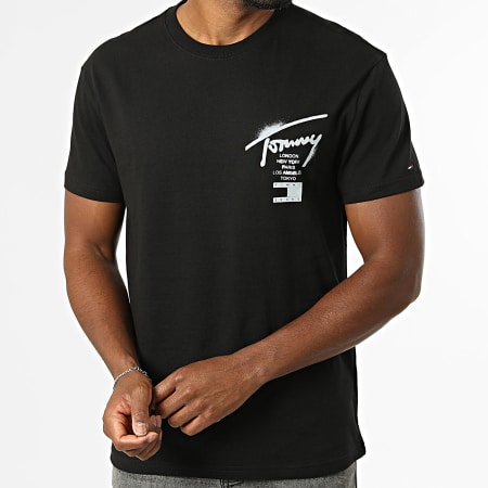 Tommy Jeans - Tee Shirt Regular Fit City Sign 2553 Noir