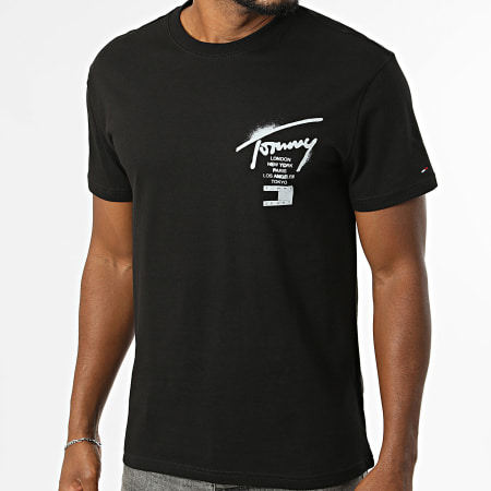 Tommy Jeans - Tee Shirt Regular Fit City Sign 2553 Noir