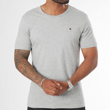 Tommy Hilfiger - Pack de 3 T-Shirts 3870 Preto Cinza Mesclado Branco