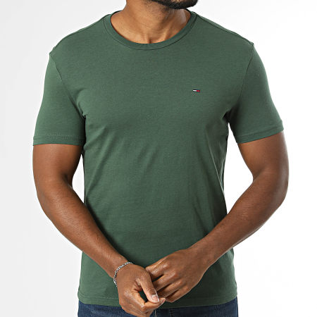 Tommy Jeans - Lot De 3 Tee Shirts 1579 Vert Foncé Gris Clair Chiné Gris
