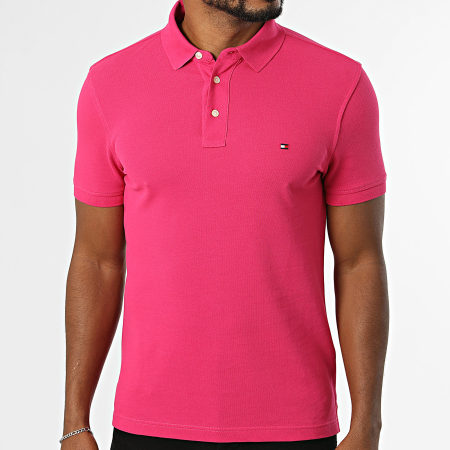 Tommy Hilfiger - Polo Manches Courtes Slim 1985 7771 Rose Fuchsia