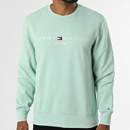Tommy Hilfiger - Sweat Crewneck Tommy Logo 1596 Vert Clair