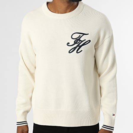 Tommy Hilfiger - Pull Chunky Cotton 2802 Beige Clair
