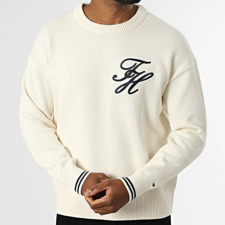 Tommy Hilfiger - Pull Chunky Cotton 2802 Beige Clair