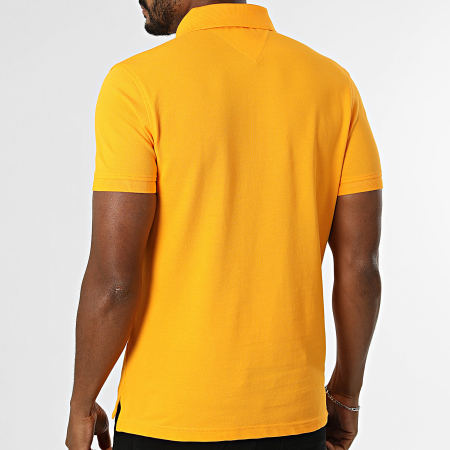 Tommy Hilfiger - Polo Manches Courtes A Rayures Slim 1985 7771 Orange