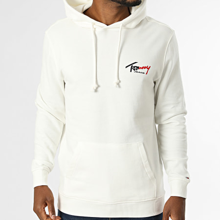 Tommy Jeans - Sweat Capuche Regular Fit Entry Sign 2680 Beige Clair